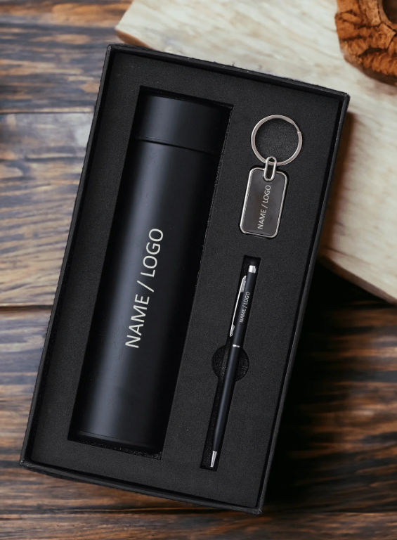 Corporate bottle, keychain and pen gift set - Vaspire Hyderabad
