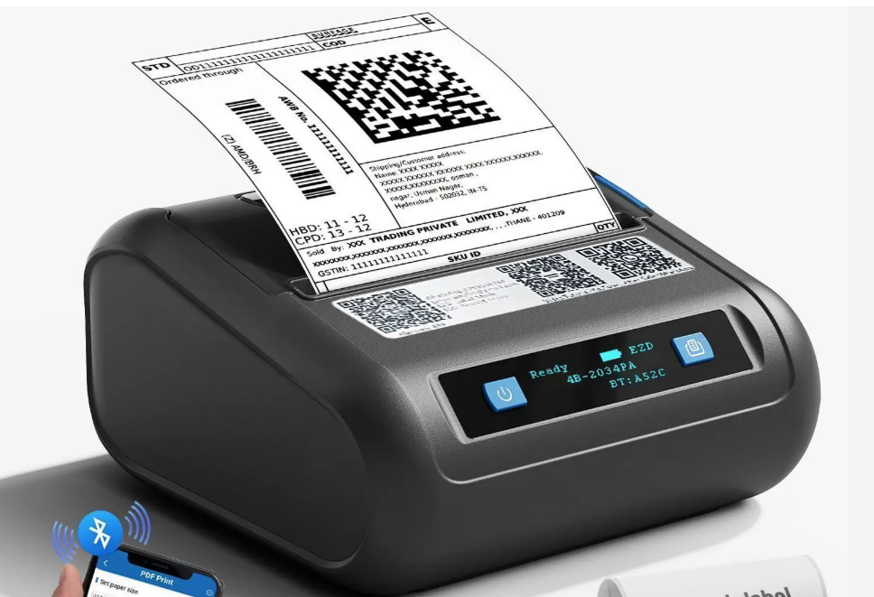 Bluetooth label printer and QR code printer for business printing - Vaspire Hyderabad